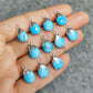 Turquoise Electroplated Pendant Connectors, Handmade Faceted Charm, Turquoise Charm Connector, Gold/Silver Plated Connector - Charms And Spells