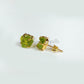 Moldavite Raw Gemstone Studs, 14K Gold Plated Stud Earring, Prong Stud Earrings, Green gemstone Earrings, Rare Jewelry, Gift For Her - Charms And Spells