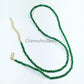 Authentic Beaded Emerald Necklace, Emerald Choker Necklace, Romantic Emerald Necklace, Tiny Beaded Emerald Necklace - Charms And Spells