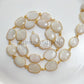 1 Feet Chain, Natural White Moonstone Connector Chain, Gold Plated Gemstone Bezel Station Link Chain, DIY Jewelry Making, Crafts Supplies Chain By Foot - Charms And Spells