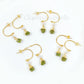 Natural Raw Peridot Earrings, Gold Plated Gemstone Earring, August Birthstone, Raw Stone Jewelry, Raw Crystal Earrings, Summer Jewelry, Gift - Charms And Spells