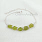 Natural Raw Peridot Bracelet, Silver Plated Peridot Bracelet, Green Raw Gemstone Adjustable Bracelet, Crystal Stone Bracelet,Friendship Gift - Charms And Spells