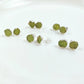 Natural Raw Peridot Stud Earrings, Silver Plated Peridot Stud Earrings, Rough Gemstone Earrings, Stud Earrings, Beautiful Stud Earring, Gift - Charms And Spells