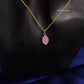 Pink Chalcedony Evil Eye Carved Necklace, Gemstone Pendant, Charm Pendant, Hand Carving Bezel Necklace, Evil Eye Jewelry, Designer Pendant - Charms And Spells