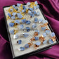 Raw Blue Opal Crystal Connector | Calm & Communication Stone Charm Pendant