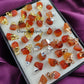 Raw Carnelian Crystal Connector | Courage & Vitality Stone Charm Pendant