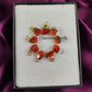 Raw Carnelian Crystal Connector | Courage & Vitality Stone Charm Pendant