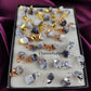Dendrite Opal Raw Connector Pendants | Rough Electroplated DIY Handmade Charms