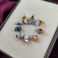 Dendrite Opal Raw Connector Pendants | Rough Electroplated DIY Handmade Charms