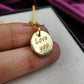 Personalized “Love You” Necklace | Engraved Handmade Charm