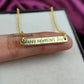 Valentine’s Day Bar Necklace | Personalized Boho Engraved
