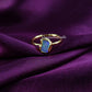 Raw Ethiopian Opal Ring | Electroplated Boho Fire Opal Handmade