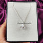Raw Clear Crystal Necklace | Natural Gemstone Pendant Silver Plated Jewelry