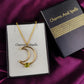 Natural Peridot Moon Necklace | August Birthstone