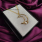 Clear Quartz Necklace | Crescent Moon Healing April Birthstone