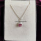 Raw Pink Tourmaline Necklace | Natural Crystal Dainty Necklace October Birthstone