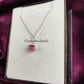Raw Pink Tourmaline Necklace | Natural Crystal Dainty Necklace October Birthstone