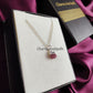 Raw Pink Tourmaline Necklace | Natural Crystal Dainty Necklace October Birthstone