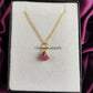Raw Pink Tourmaline Necklace | Natural Crystal Necklace October Birthstone