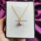 Raw Pink Tourmaline Necklace | Natural Crystal Necklace October Birthstone