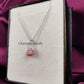 Raw Pink Opal Necklace | Natural Gemstone Pendant Silver Plated Boho Layering Jewelry