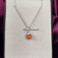 Raw Sunstone Necklace | Orange Rough Stone Pendant Silver Plated Jewelry