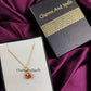 Raw Sunstone Necklace | Natural Gemstone Pendant Gold Plated Boho Jewelry