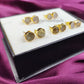 Raw Golden Rutile Stud Earrings | Tiny Gold Crystal Boho Healing Jewelry