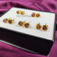 Raw Sunstone Stud Earrings | Natural Crystal Earrings July Birthstone