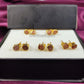 Raw Sunstone Stud Earrings | Natural Crystal Earrings July Birthstone