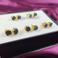 Raw Neon Apatite Stud Earrings | Natural Crystal Earrings Healing Stone