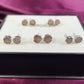 Raw Rose Quartz Stud Earrings | Natural Crystal Earrings Love Stone