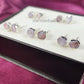 Raw Pink Opal Stud Earrings | Tiny Rough Crystal Earrings October Birthstone