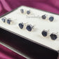 Raw Sapphire Stud Earrings | Tiny Silver Plated Blue Crystal September Birthstone