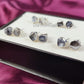 Raw Dendrite Opal Stud Earrings | Natural Crystal Earrings Healing Stone