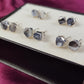 Raw Dendrite Opal Stud Earrings | Natural Crystal Earrings Healing Stone