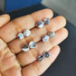 Raw Dendrite Opal Stud Earrings | Natural Crystal Earrings Healing Stone
