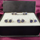 Raw Tanzanite Stud Earrings | Tiny Silver Plated December Birthstone Jewelry