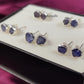 Raw Tanzanite Stud Earrings | Tiny Silver Plated December Birthstone Jewelry