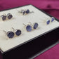 Raw Tanzanite Stud Earrings | Tiny Silver Plated December Birthstone Jewelry