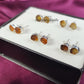 Raw Citrine Stud Earrings | Tiny Yellow Crystal November Birthstone Jewelry