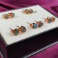 Raw Labradorite Stud Earrings | Tiny Rose Gold Plated Healing Gemstone Jewelry