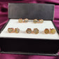 Raw Golden Rutile Stud Earrings | Tiny Rose Gold Plated Rough Crystal Jewelry