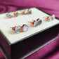 Raw Dendrite Opal Stud Earrings | Tiny Rose Gold Plated Rough Gemstone Jewelry