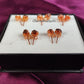 Raw Clear Quartz Stud Earrings | Tiny Rose Gold Plated Crystal Jewelry
