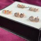 Raw Rose Quartz Stud Earrings | Tiny Pink Crystal Rose Gold Plated