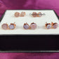 Raw Pink Opal Stud Earrings | Tiny Rose Gold Plated Rough Gemstone Jewelry