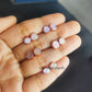 Raw Pink Opal Stud Earrings | Tiny Rose Gold Plated Rough Gemstone Jewelry