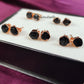 Raw Black Tourmaline Stud Earrings | Tiny Rose Gold Plated Protection Jewelry