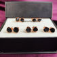 Raw Black Tourmaline Stud Earrings | Tiny Rose Gold Plated Protection Jewelry